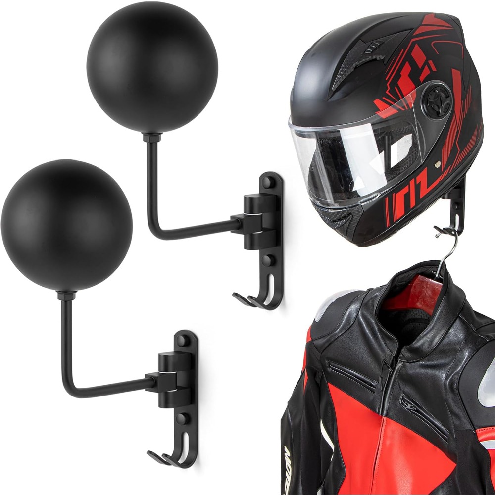Cycling Gear Wall Hanger - 180 ° 회전식 벽걸이형 오토바이 헬멧
