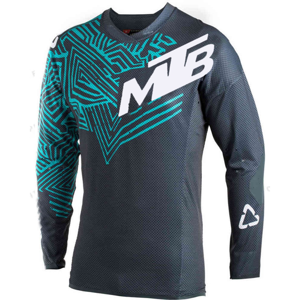 Cycling Jersey - 야외 사이클링 긴팔 상의 MTB 프린트