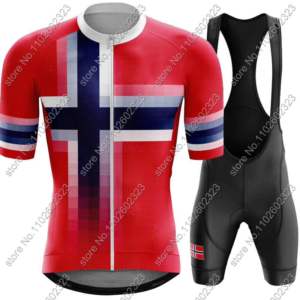 Cycling Jersey - 2024 노르웨이 사이클링 저지 국가대표팀 세트,