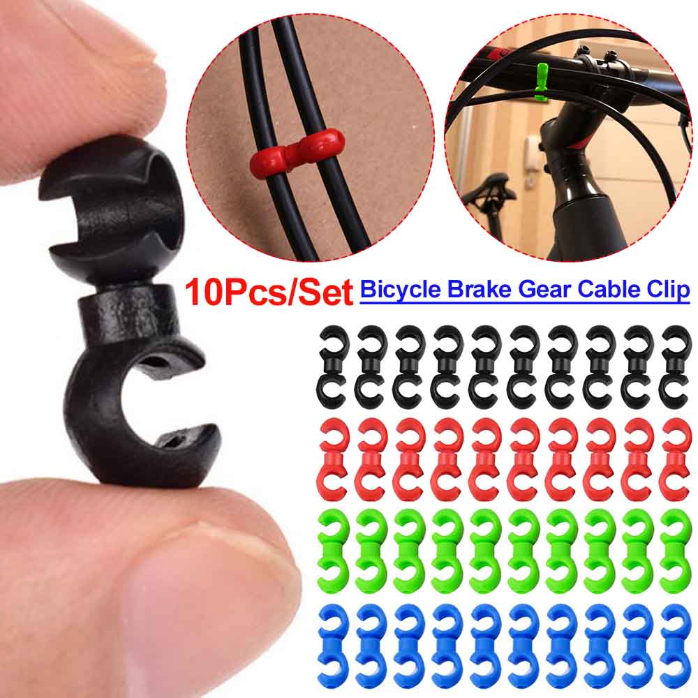 10pcs 회전식 MTB 브레이크 케이블 클립 자전거  - Cycling Gear Guide 리뷰 및 가격