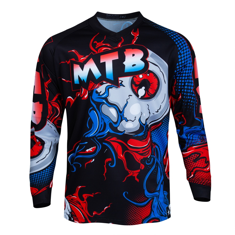 MTB 산악 자전거 긴팔 사이클링 저지 트렌디 프린트  - Cycling Jersey 리뷰 및 가격