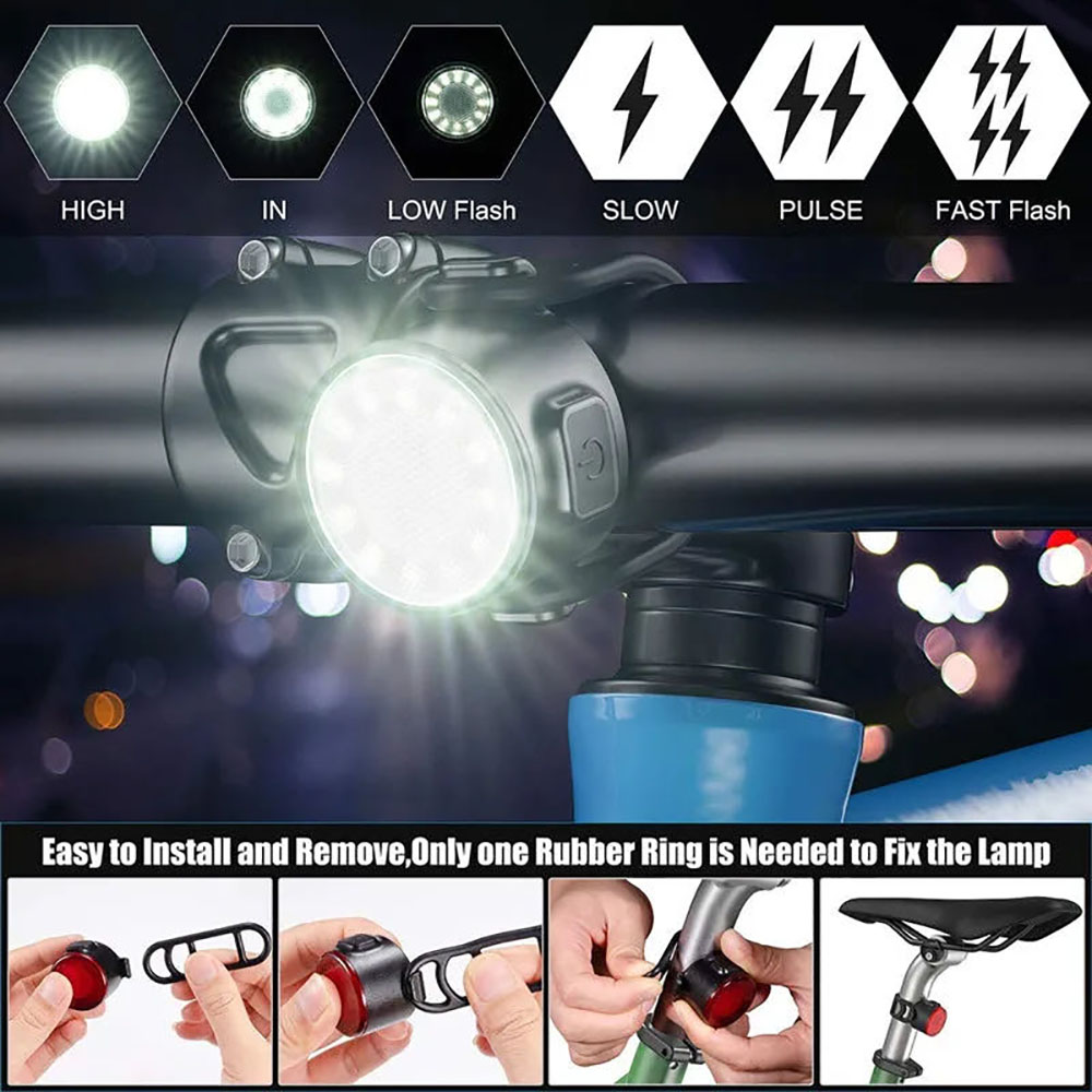 USB 충전식 방수 LED 자전거 라이트 세트, 초고휘 - Bike Tail Light 리뷰 및 가격